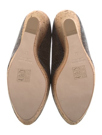 Miu Miu Embossed Leather Animal Print Pumps