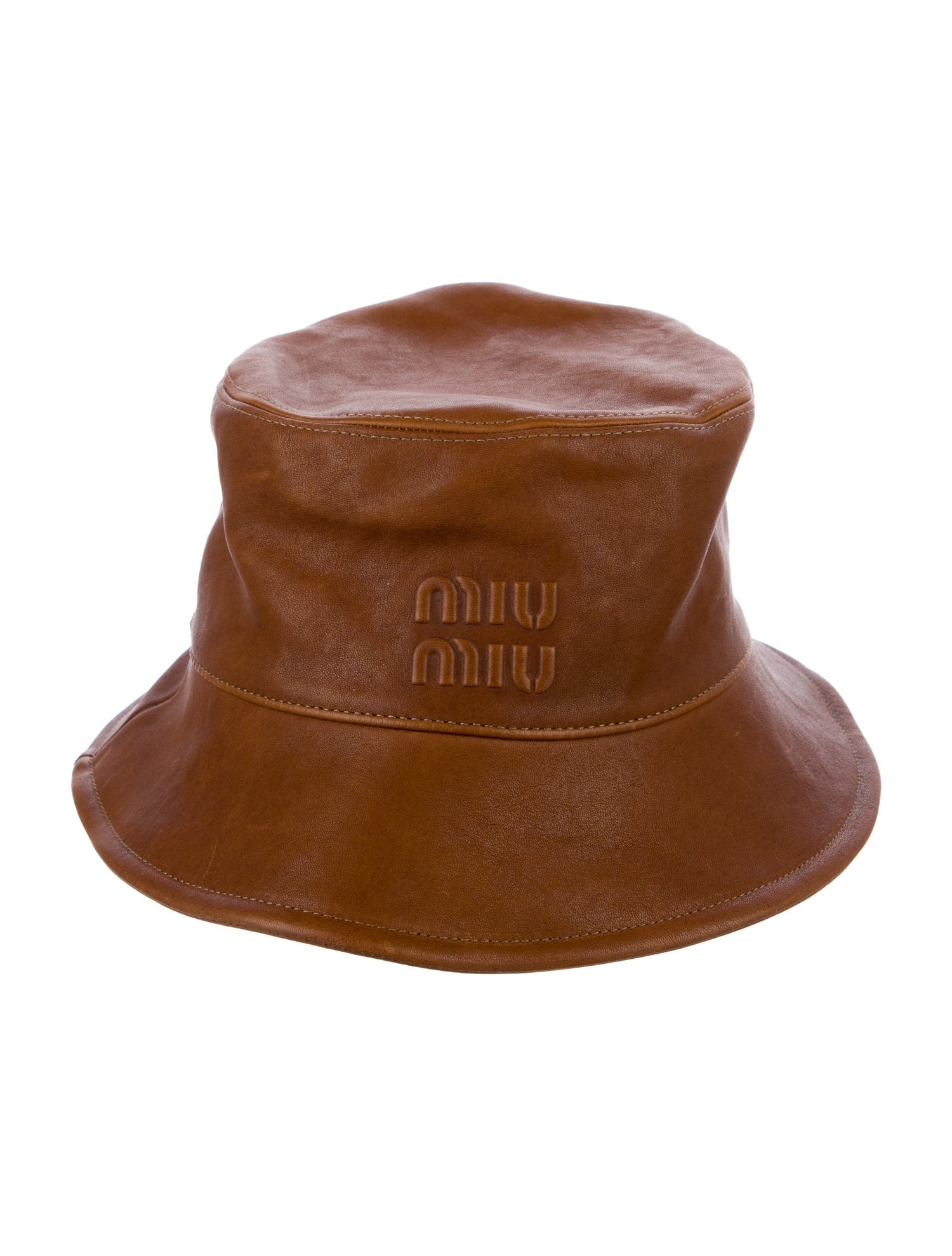 ハット GANNI Woman Hat Brown A6658 943 Ganni Plaid Bucket Hat - Blue Hats, Accessories - WZG76164