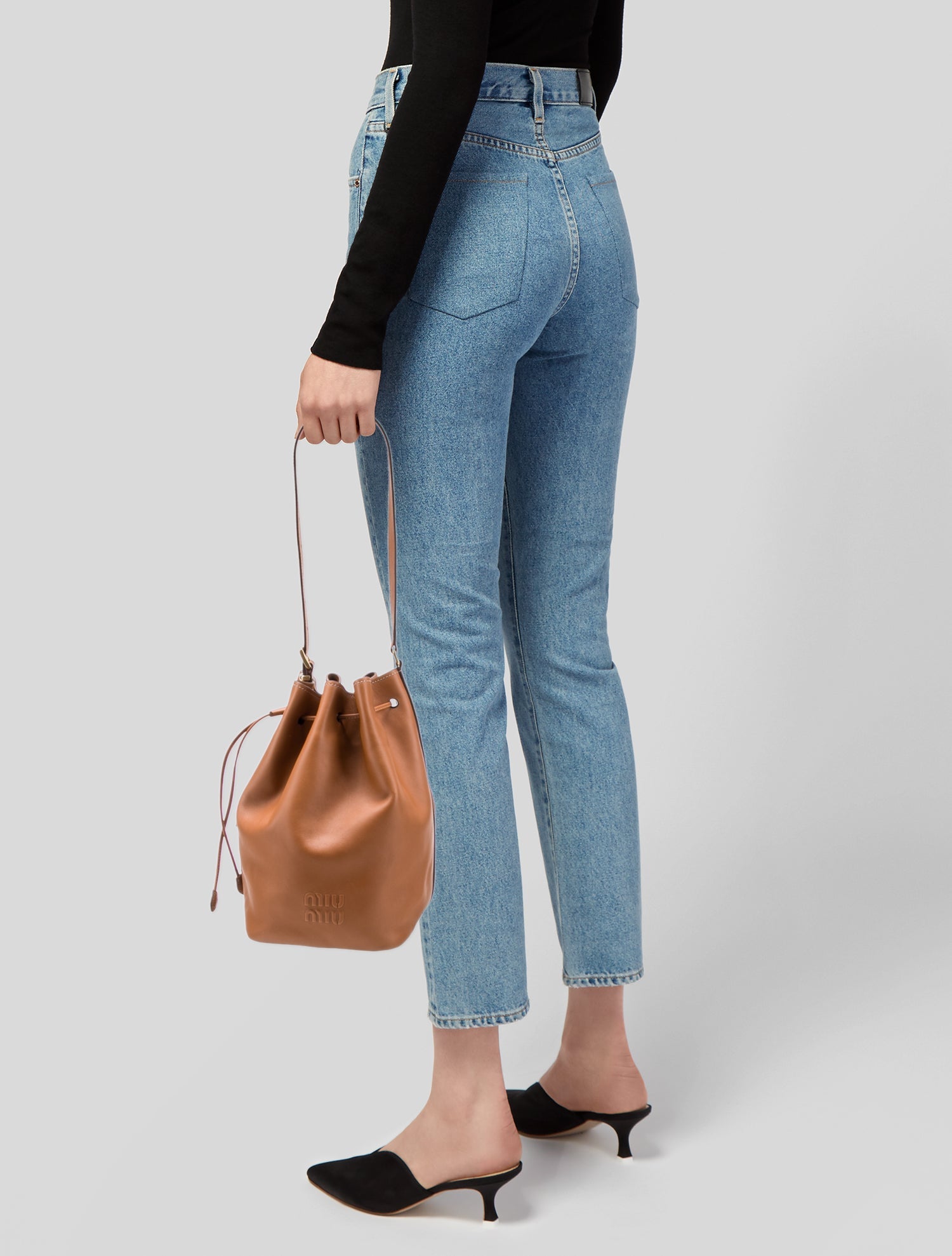 Miu Miu Leather Bucket Bag