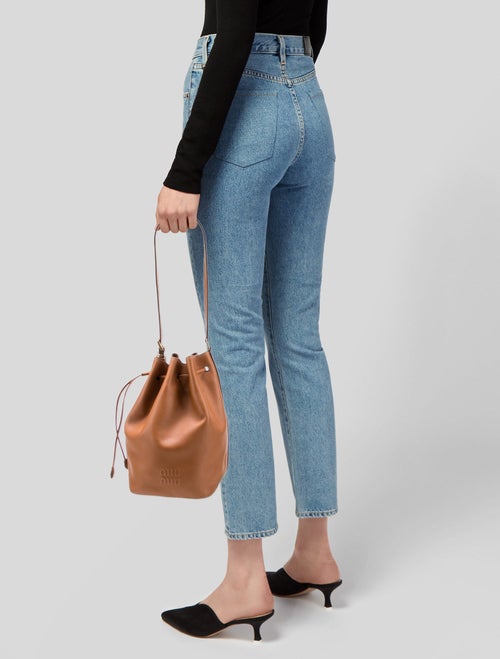 Miu Miu Leather Bucket Bag