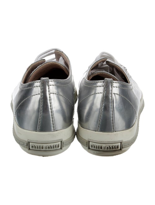 Miu Miu Patent Leather Crystal Embellishments Sneakers