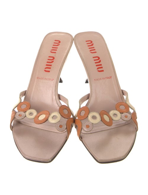 Miu Miu Leather Patterned Slides