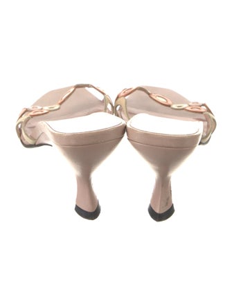 Miu Miu Leather Patterned Slides