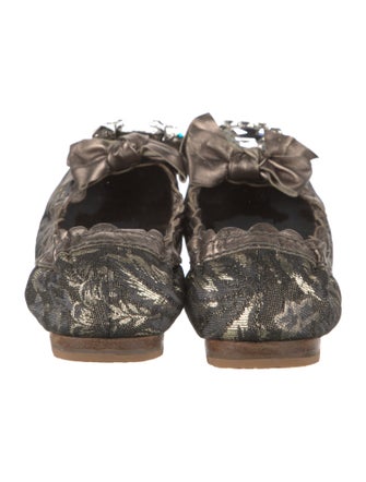 Miu Miu Bow Accents Ballet Flats