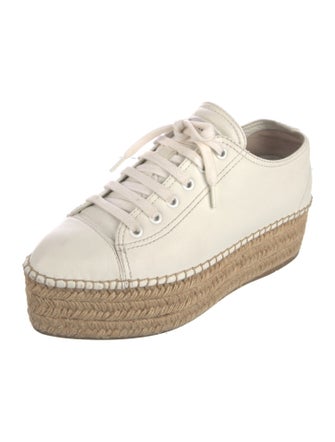 Miu Miu Leather Espadrille Sneakers
