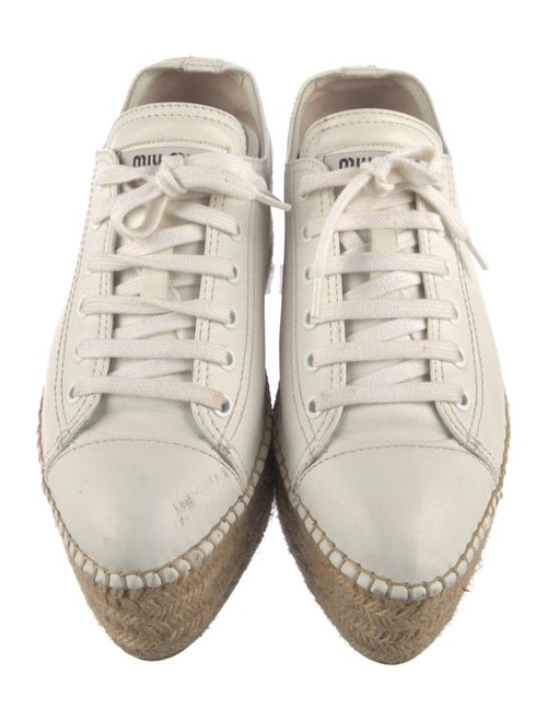Miu Miu Leather Espadrille Sneakers