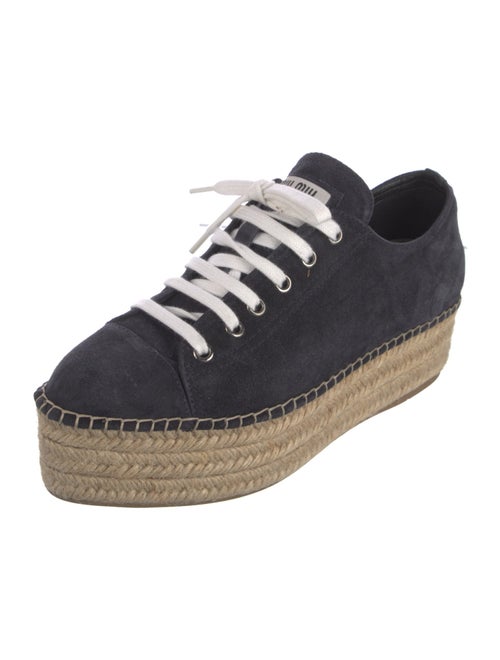 Miu Miu Suede Espadrille Sneakers