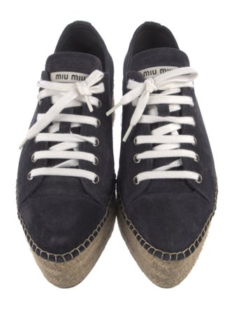 Miu Miu Suede Espadrille Sneakers