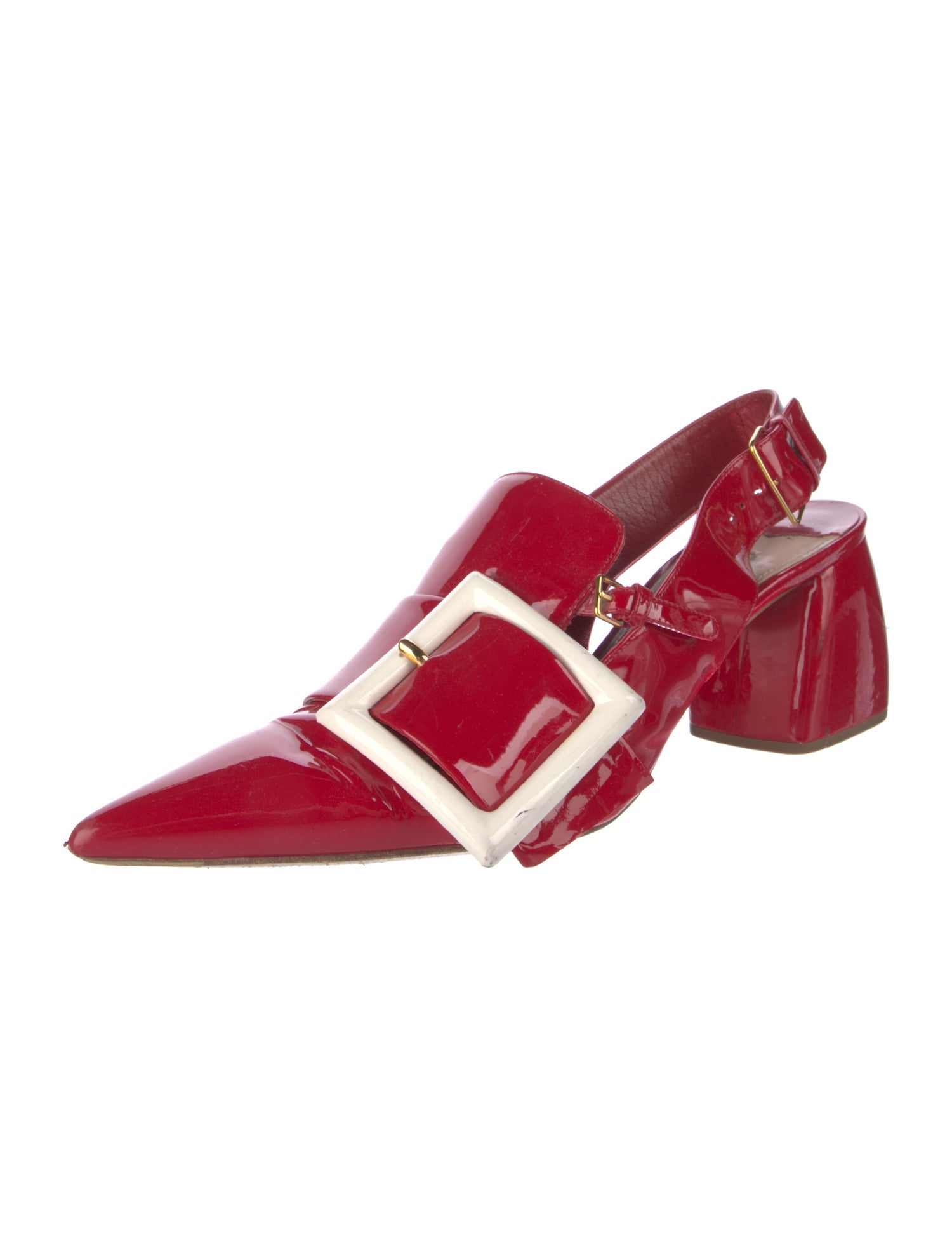 Miu Miu Patent Leather Slingback Pumps