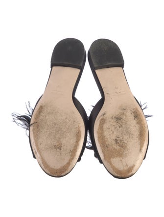 Miu Miu Satin Floral Print Slides