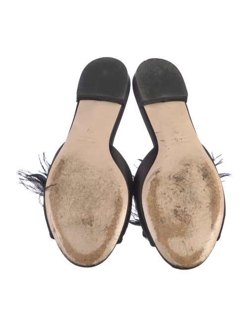 Miu Miu Satin Floral Print Slides