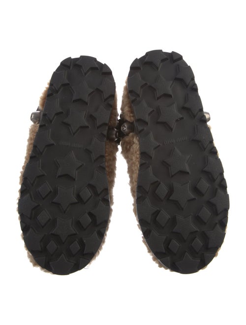 Miu Miu Fur Studded Accents Lace-Up Boots