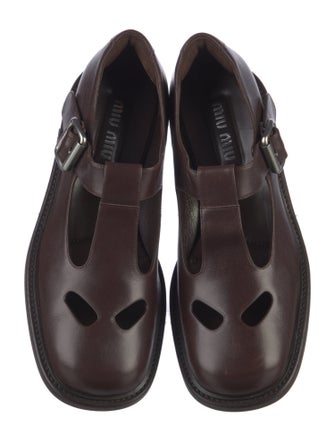 Miu Miu Leather Mary Jane Flats