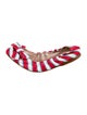 Miu Miu Canvas Striped Ballet Flats