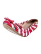 Miu Miu Canvas Striped Ballet Flats
