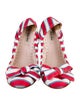 Miu Miu Canvas Striped Ballet Flats