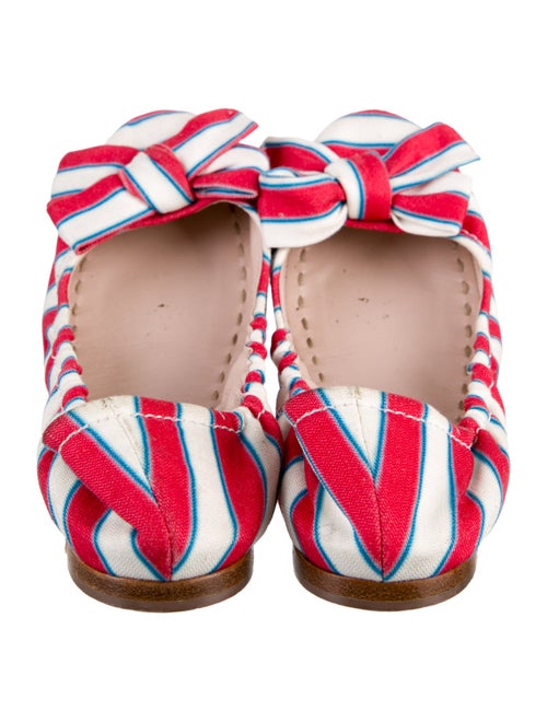 Miu Miu Canvas Striped Ballet Flats