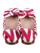 Miu Miu Canvas Striped Ballet Flats