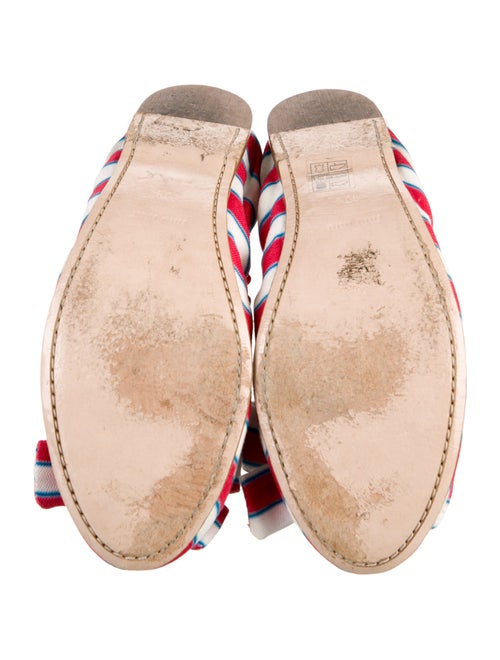 Miu Miu Canvas Striped Ballet Flats