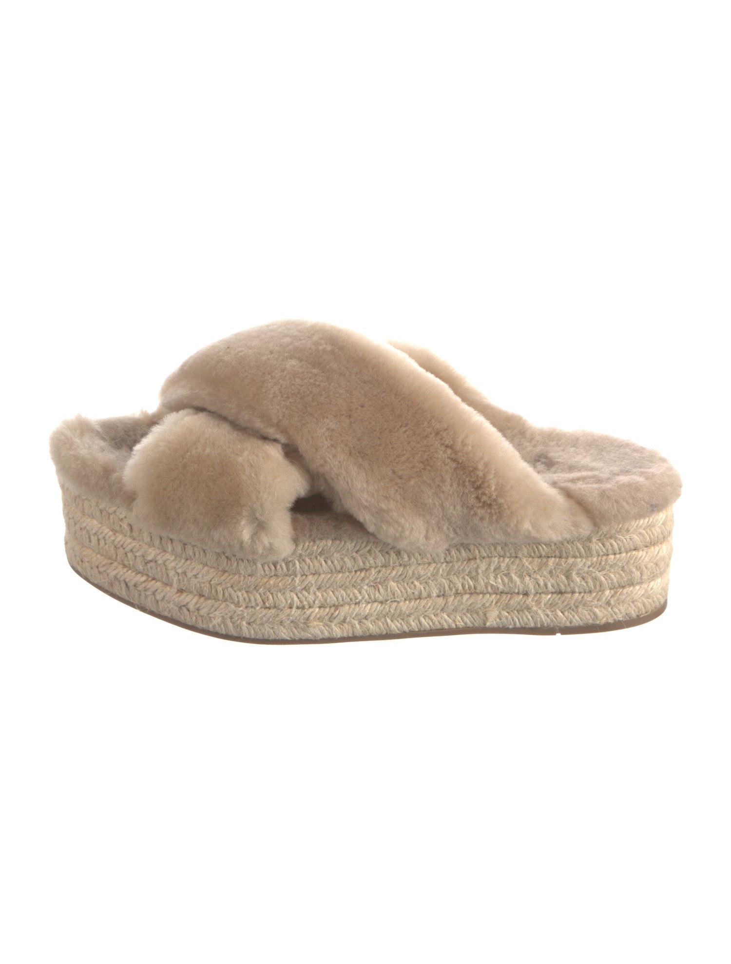 Miu Miu Fur Faux Fur Trim Espadrilles