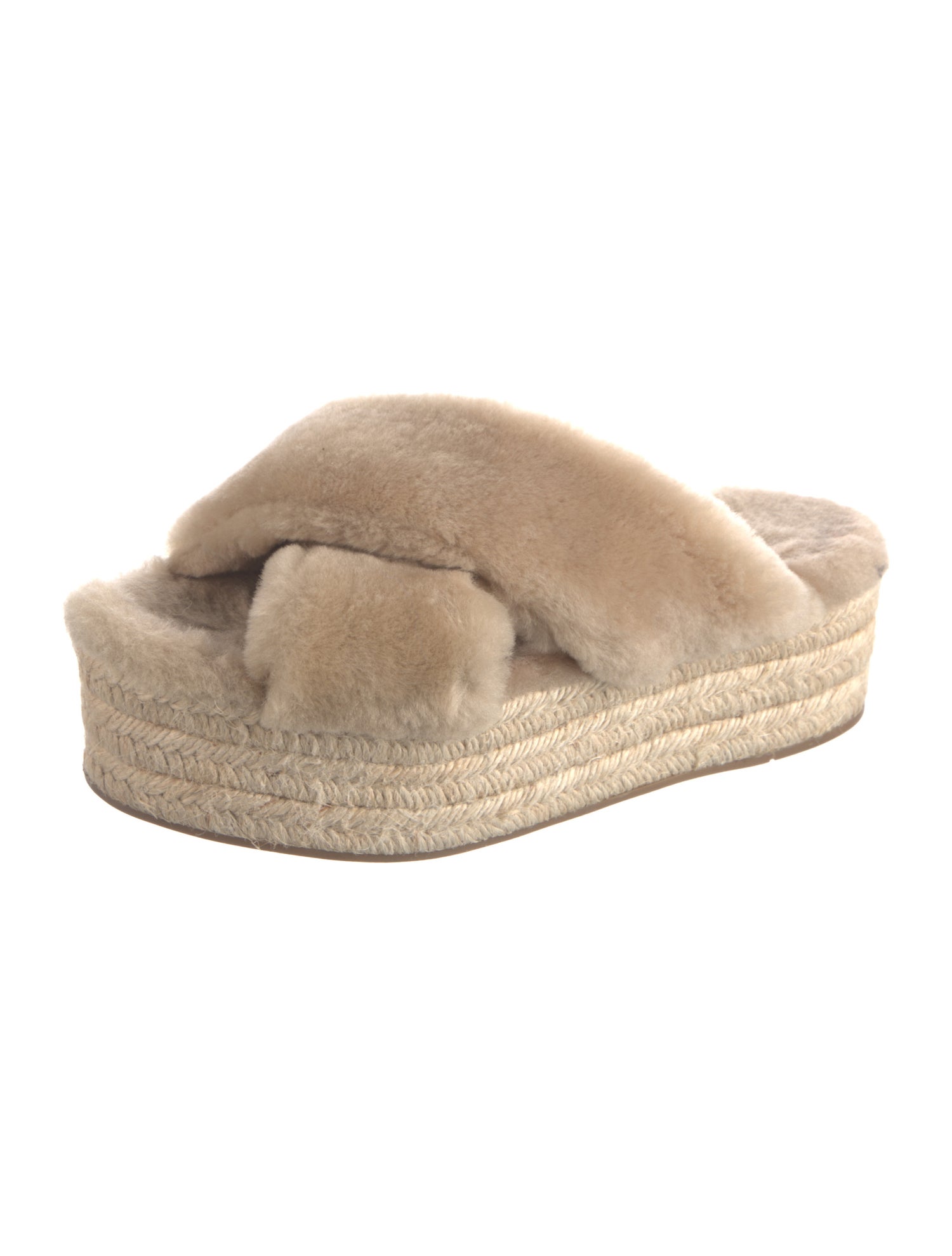 Miu Miu Fur Faux Fur Trim Espadrilles