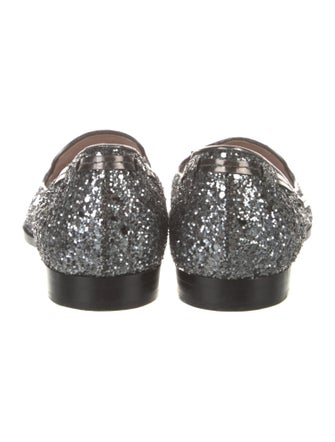 Miu Miu Glitter Tassel Accents Loafers