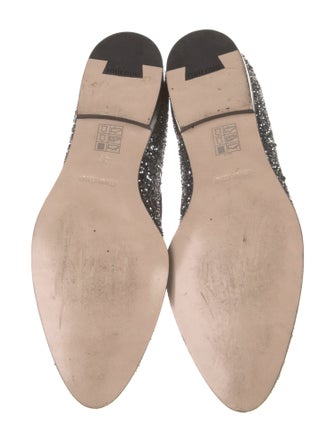 Miu Miu Glitter Tassel Accents Loafers