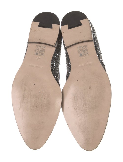 Miu Miu Glitter Tassel Accents Loafers