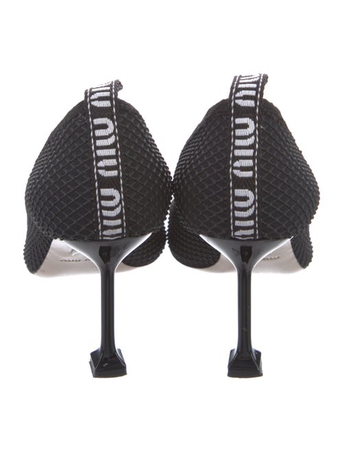 Miu Miu Rubber Embroidered Accent Pumps