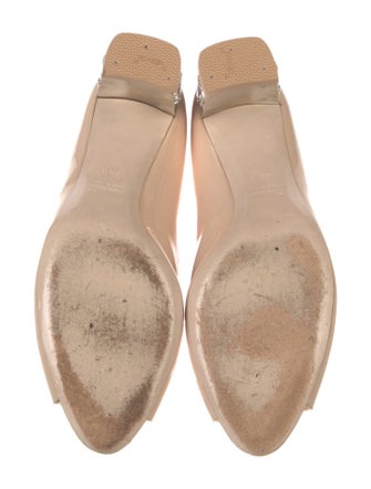 Miu Miu Patent Leather Crystal Embellishments Pumps