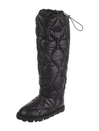 Miu Miu Nylon Printed Combat Boots