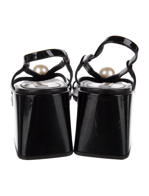 Miu Miu Patent Leather Slingback Sandals