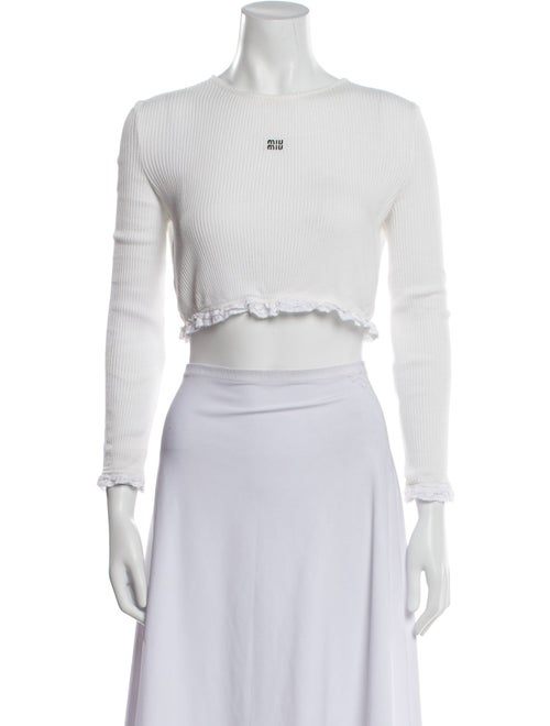 Miu Miu 2020 Crew Neck Crop Top