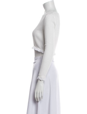 Miu Miu 2020 Crew Neck Crop Top