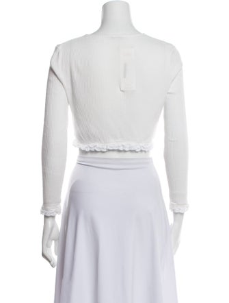 Miu Miu 2020 Crew Neck Crop Top