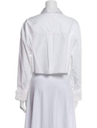 Miu Miu 2021 Long Sleeve Crop Top