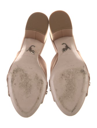 Miu Miu Satin Crystal Embellishments Slides