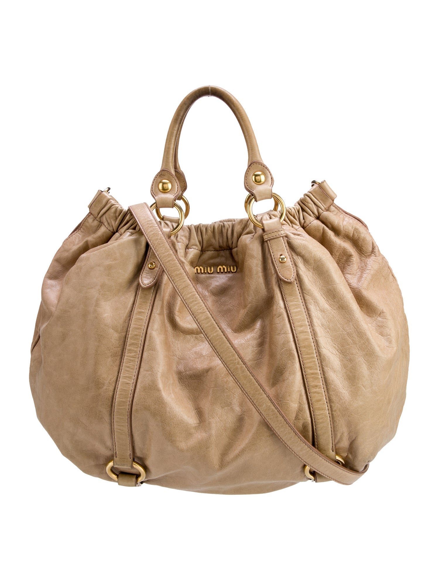 Miu Miu Leather Bucket Bag
