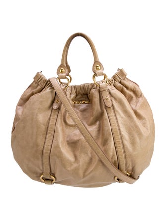 Miu Miu Leather Bucket Bag