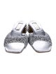 Miu Miu Leather Glitter Accents Slides