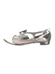 Miu Miu Patent Leather Bow Accents Slingback Sandals