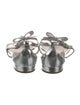 Miu Miu Patent Leather Bow Accents Slingback Sandals