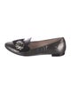 Miu Miu Leather Crystal Embellishments Loafers