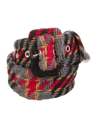 Miu Miu Wide Virgin Wool Belt