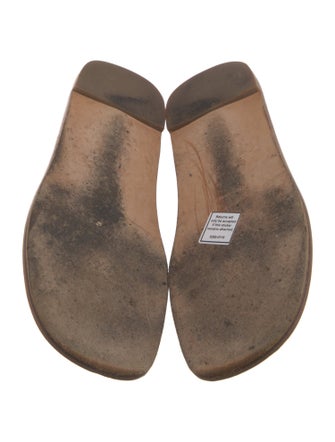 Miu Miu Leather Colorblock Pattern Slides