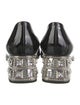 Miu Miu Patent Leather Crystal Embellishments Flats