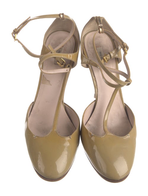 Miu Miu Patent Leather T-Strap Pumps