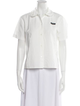 Miu Miu 2025 Short Sleeve Button-Up Top