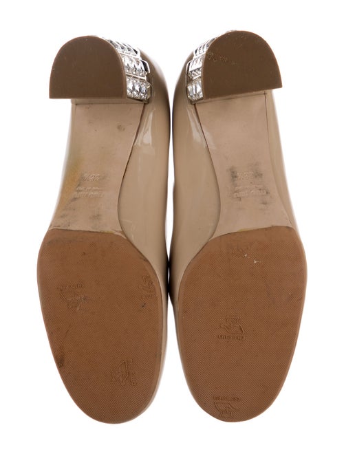 Miu Miu Patent Leather Crystal Embellishments Pumps