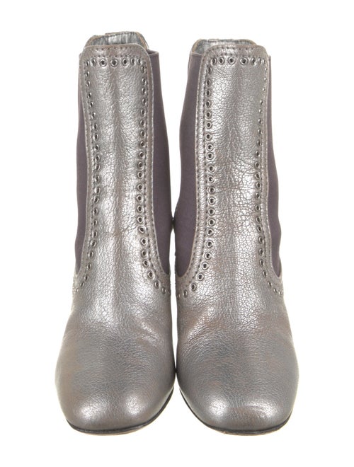 Miu Miu Leather Studded Accents Chelsea Boots